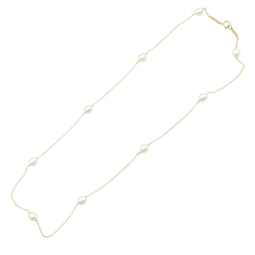 TIFFANY 18k Gold Pearl Necklace - Picture 2 of 6